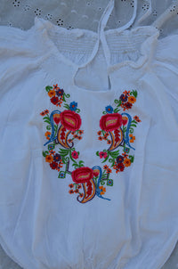 Embroidered Smock Top